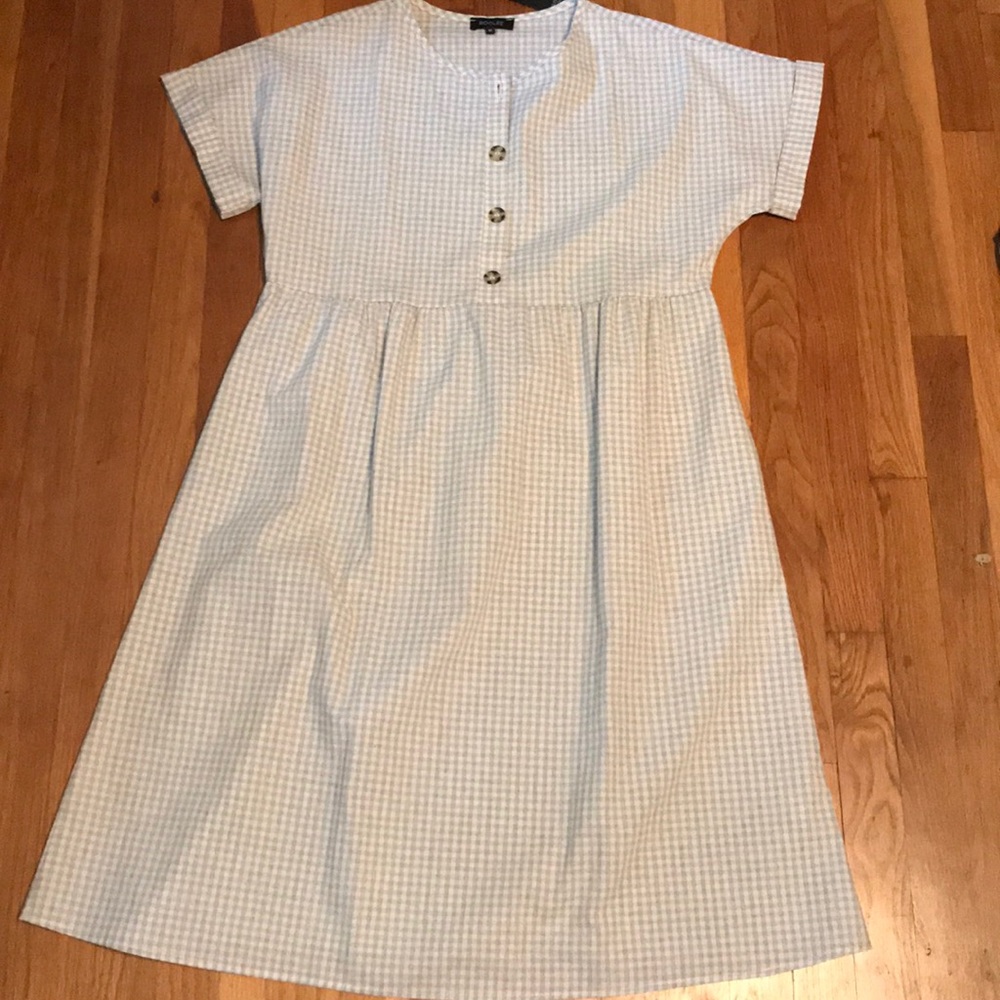 COPY - Grey and white checkerboard dress